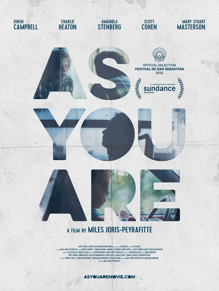 The Film Poster For As You Are
