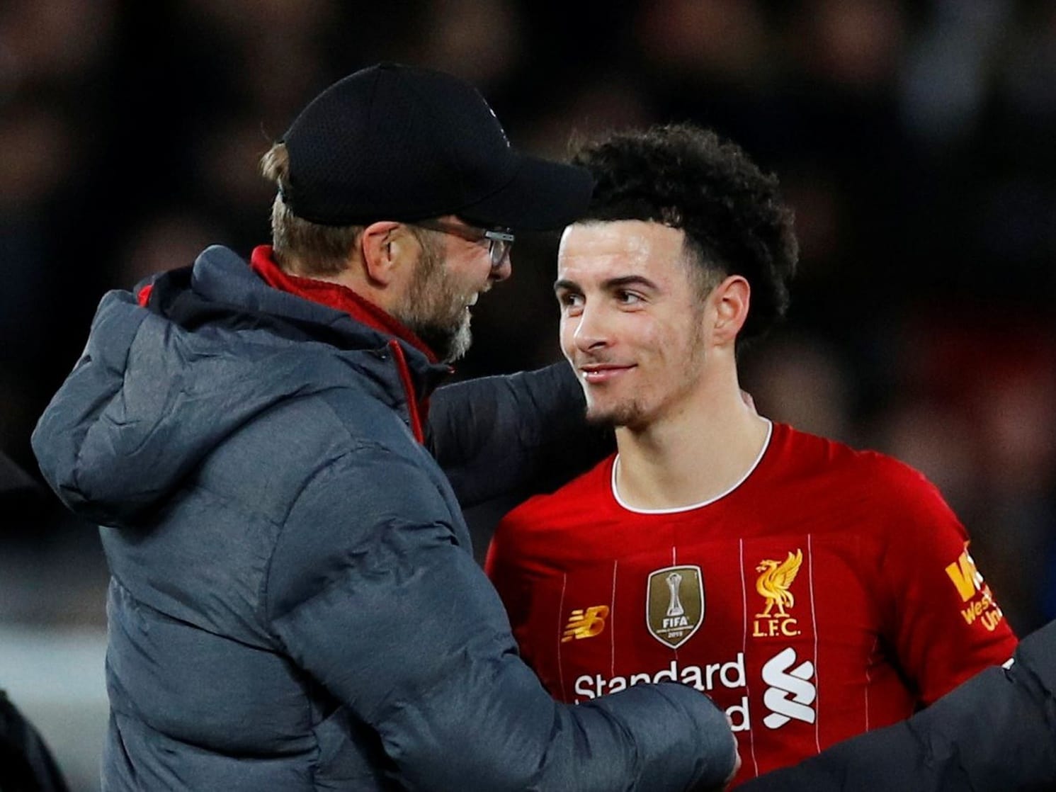 Jürgen Klopp and Curtis Jones