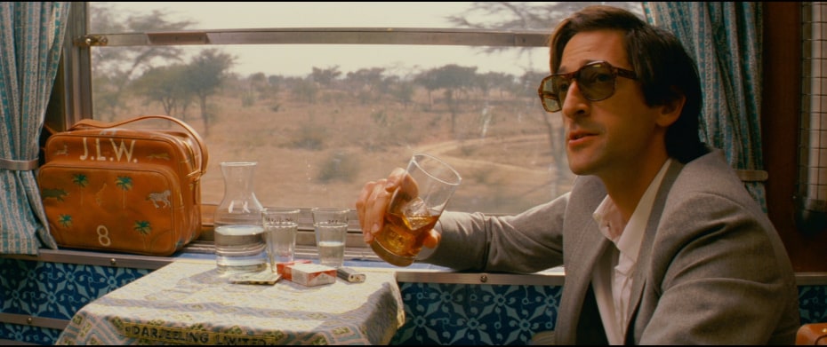 The sunglasses Peter (Adrien Brody) in aboard the Darjeeling