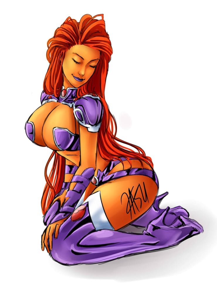 Starfire naked tits and ass expansion fan pic