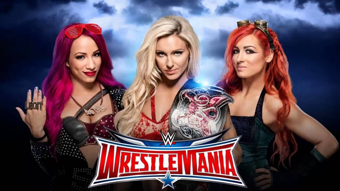 Becky Lynch vs. Sasha Banks vs. Charlotte (WWE, WrestleMania 32)
