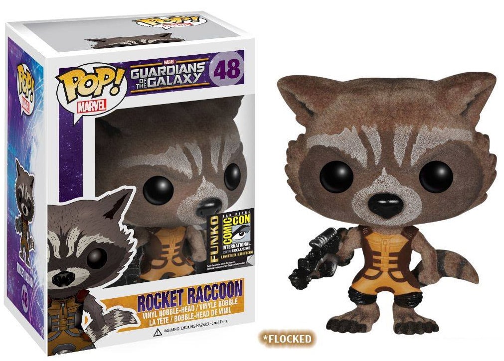 Guardians of The Galaxy Pop! Rocket Raccoon Flocked (SDCC Exclusive)