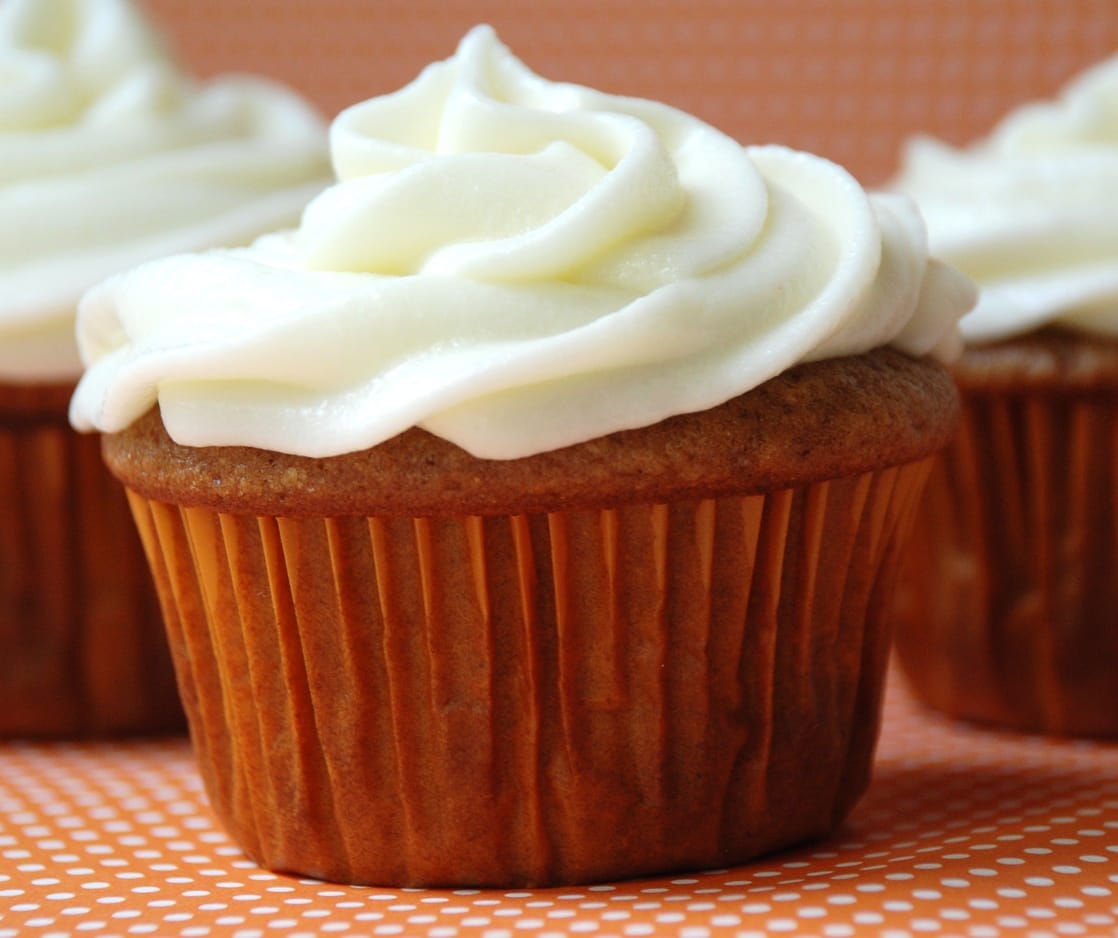 Apple Cupcakes with Cinnamon-Cream Cheese Frosting