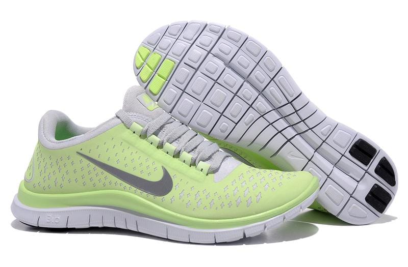 Discount Online Free Running 3.0 V4 Nike Womens Shoes Store Green Grey