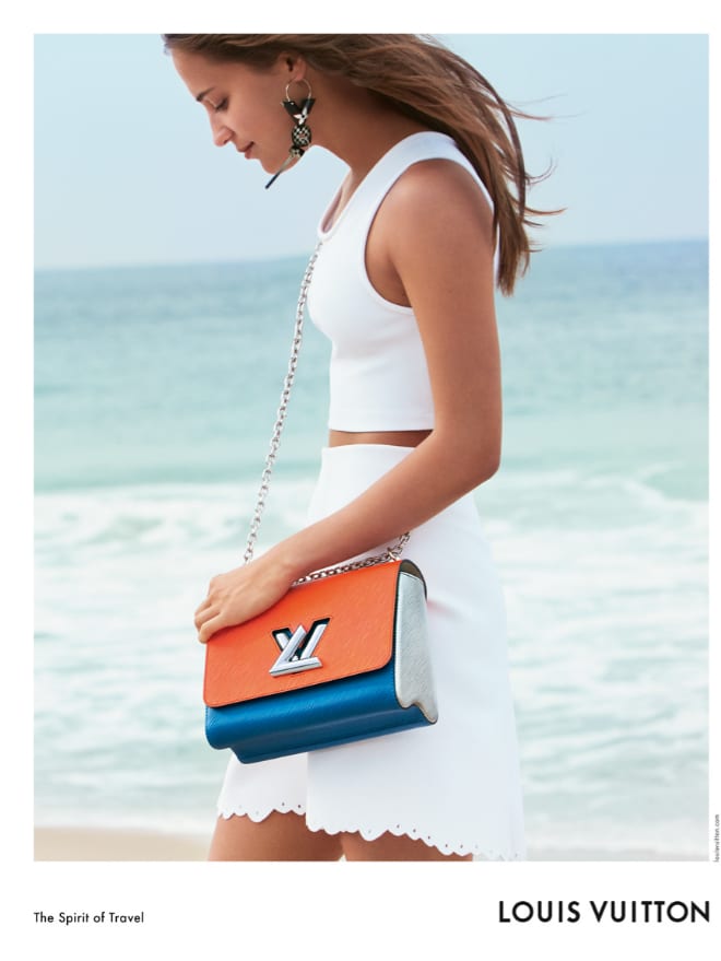 Westfield Bondi Junction - Alicia Vikander presents one of Louis Vuitton's  New Classics bags. Featuring a coloured plexiglass top handle and  bright-coloured nametag and charm. The new TWIST Bag is currently available