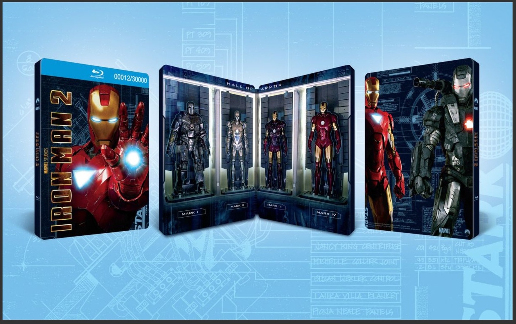 Iron Man 2 LIMITED EDITION Collectible Metal Case Individually Numbered Includes DVD, Bluray and Dig