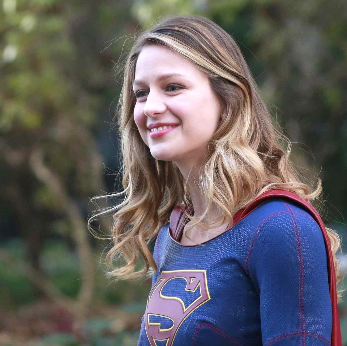 Melissa Benoist on set of #Supergirl