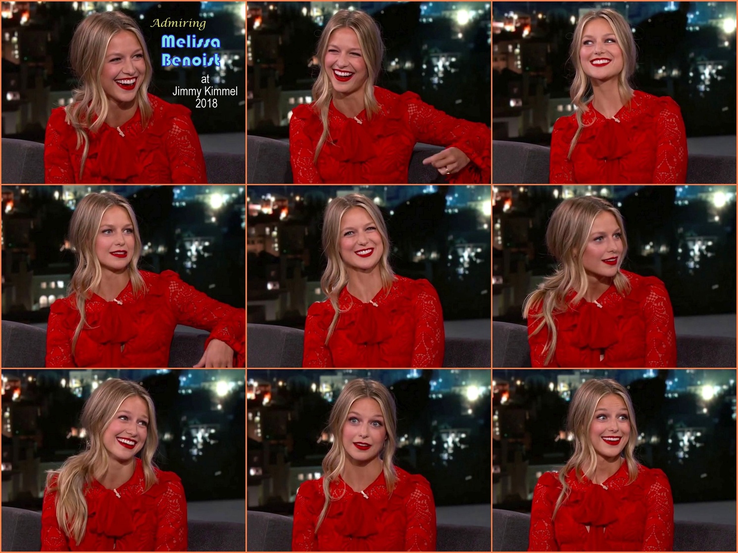 Melissa Benoist on Jimmy Kimmel Live 2018