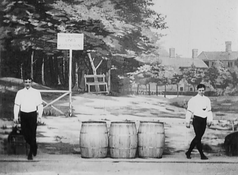The Deonzo Brothers in Their Wonderful Barrel Jumping Act