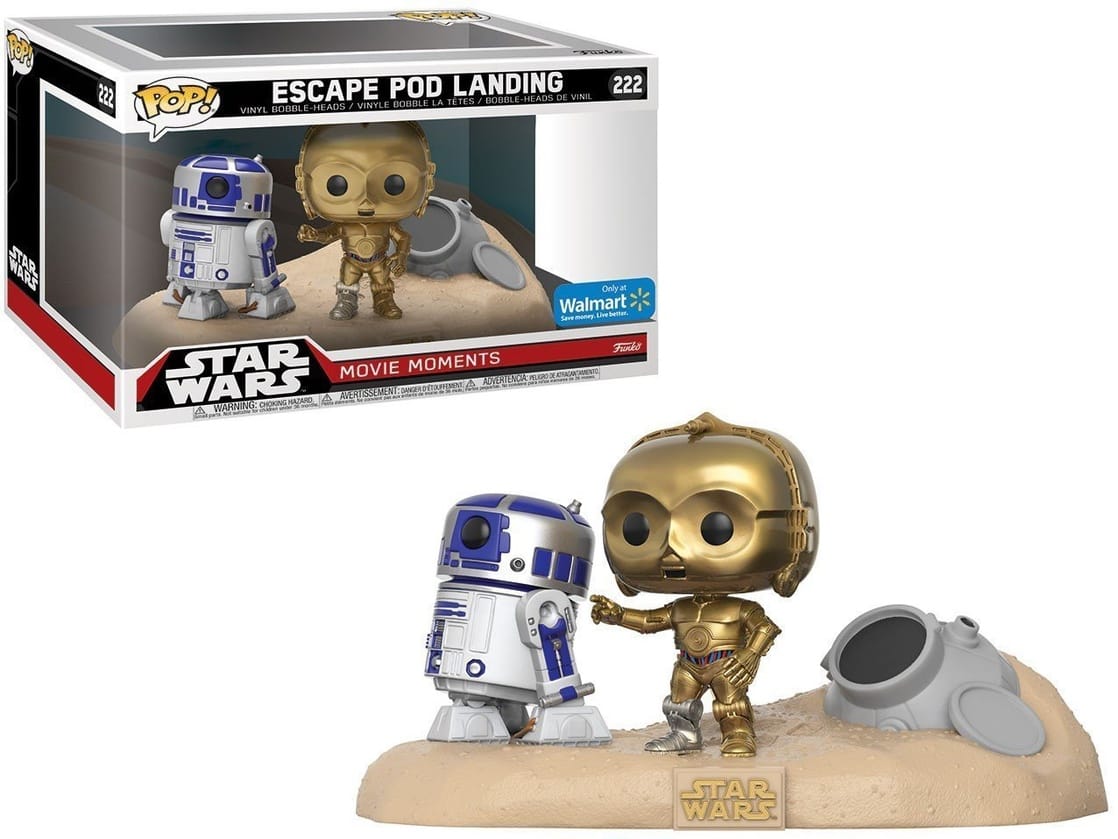 Funko POP! Exclusive Star Wars: Movie Moments - R2-D2 and C-3PO Escape Pod Landing in Tatooine