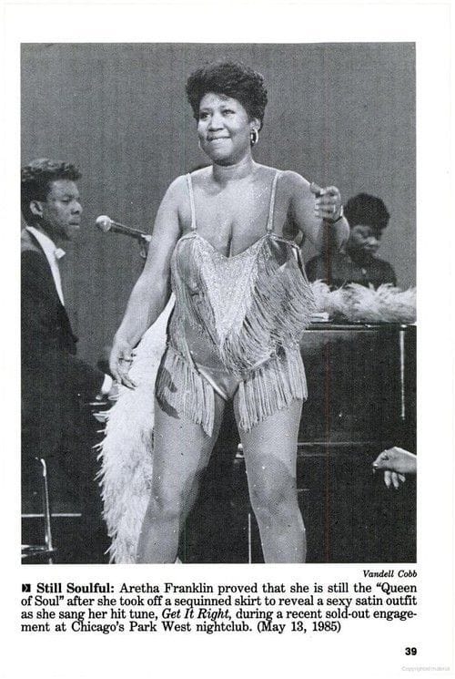Picture of Aretha Franklin.