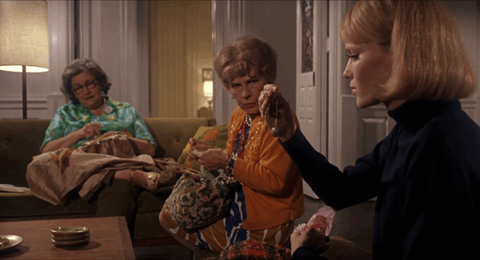 Patsy Kelly, Ruth Gordon and Mia Farrow