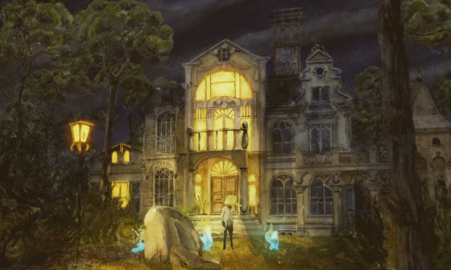 Eine Villa mit Pinien
