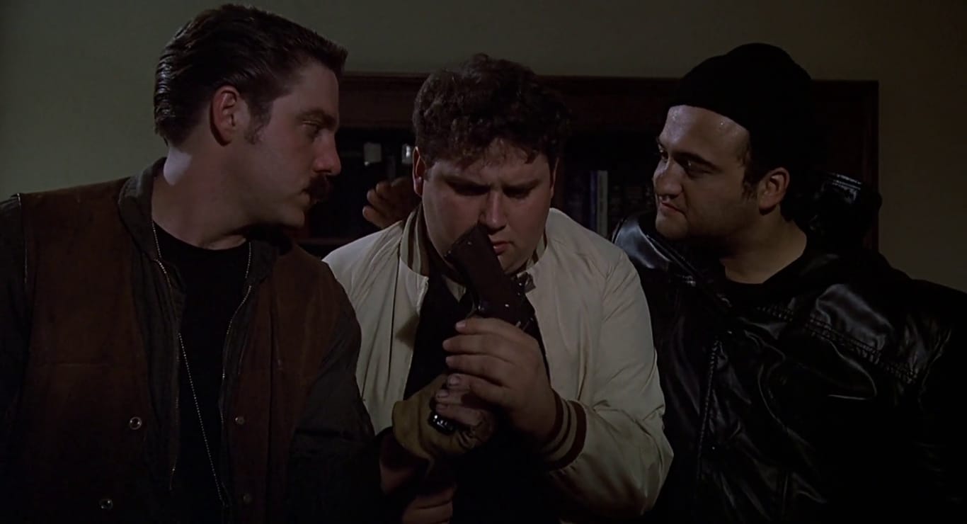 Bruce McGill, Stephen Furst and John Belushi