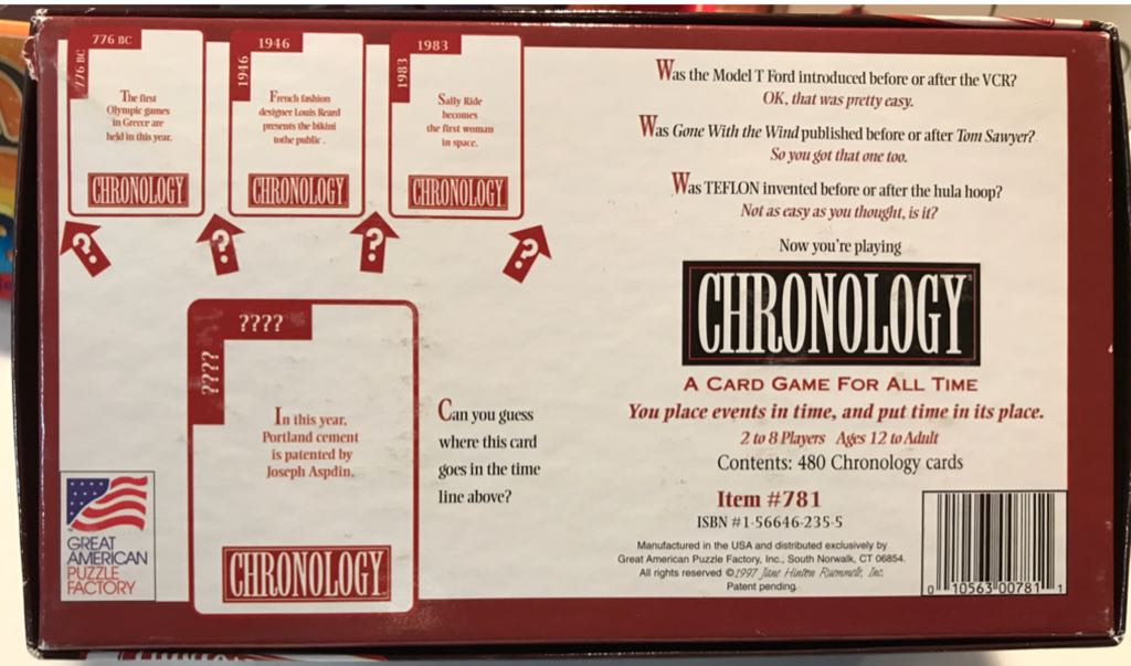 Chronology: A Card Game for All Time