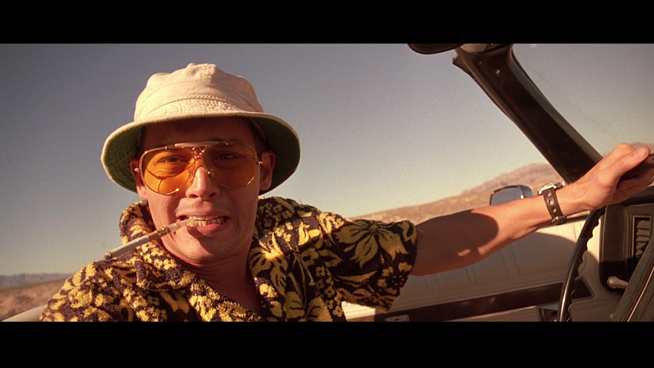 FEAR And LOATHING In LAS VEGAS Raoul Duke GREEN Visor Sunglasses Cigar Costume E