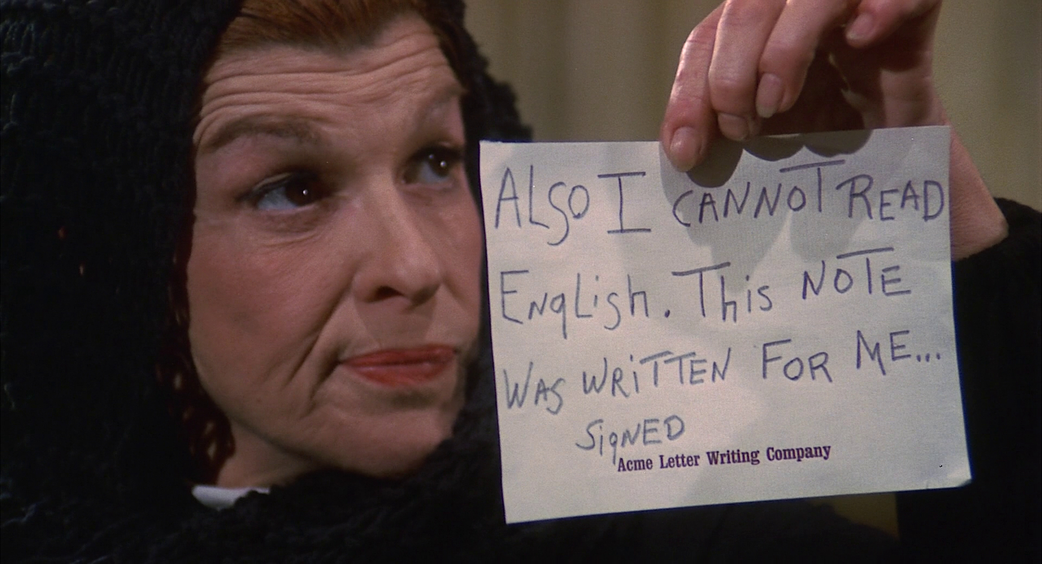 Write later. Murder by Death. Nancy Walker Bush Ellis.