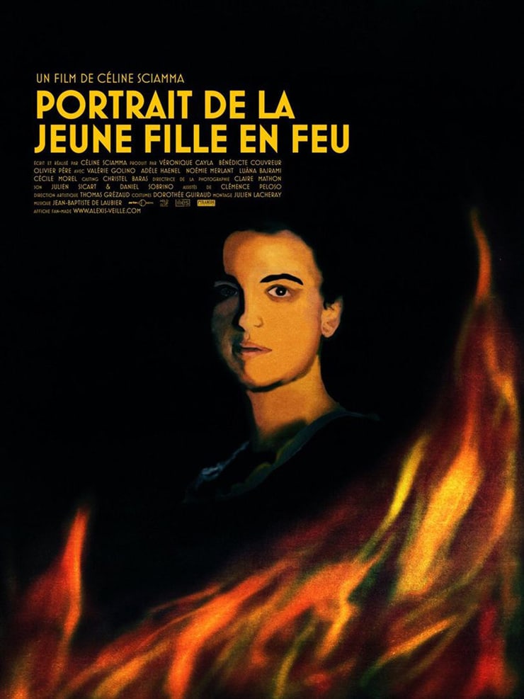 a portrait of a lady on fire
