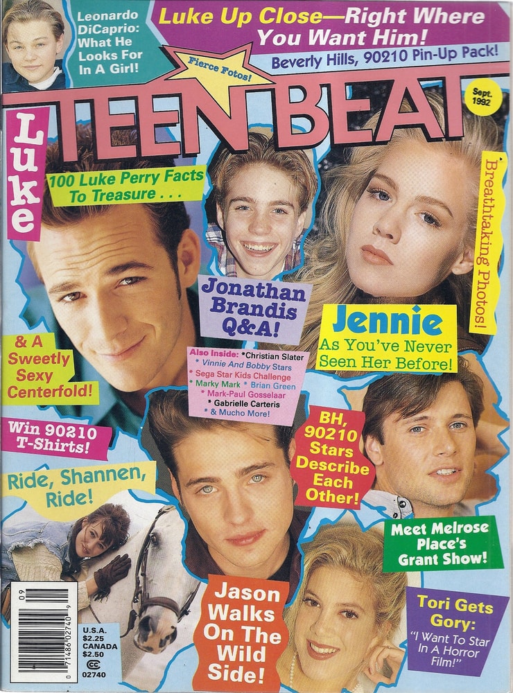 Picture Of Teen Beat Magazine September 1992 Luke Perry Jonathan Brandis Jason Priestley 4701