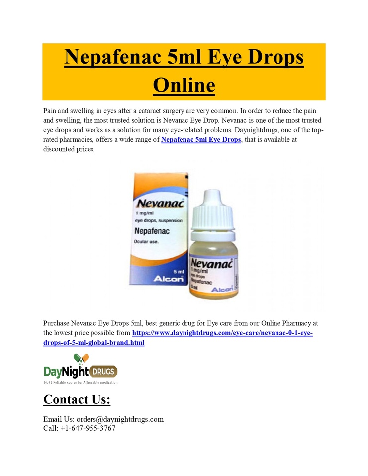 Buy Nepafenac 5ml Eye Drops