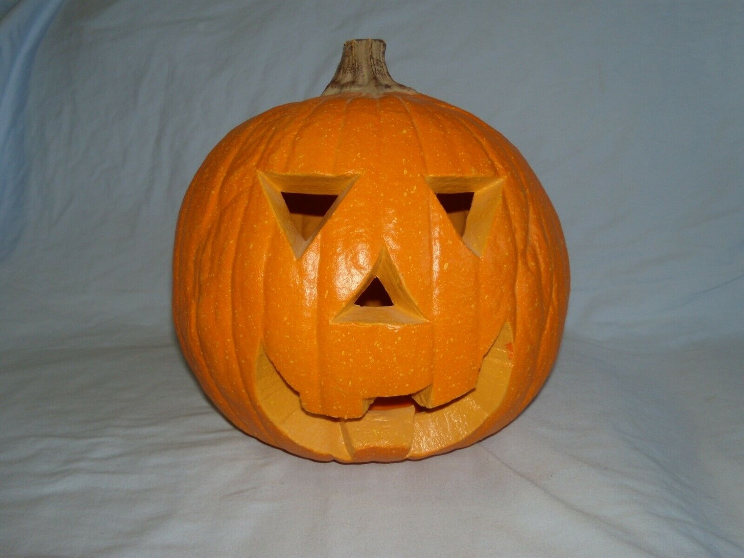 Vintage Halloween Lighted Pumpkin Jack-O-Lantern Foam Blow Mold