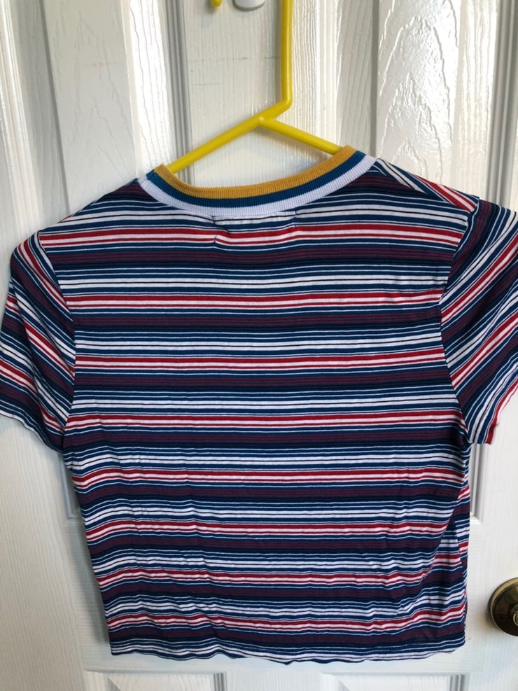 Image of Urban Outfitters Striped Crop Tee