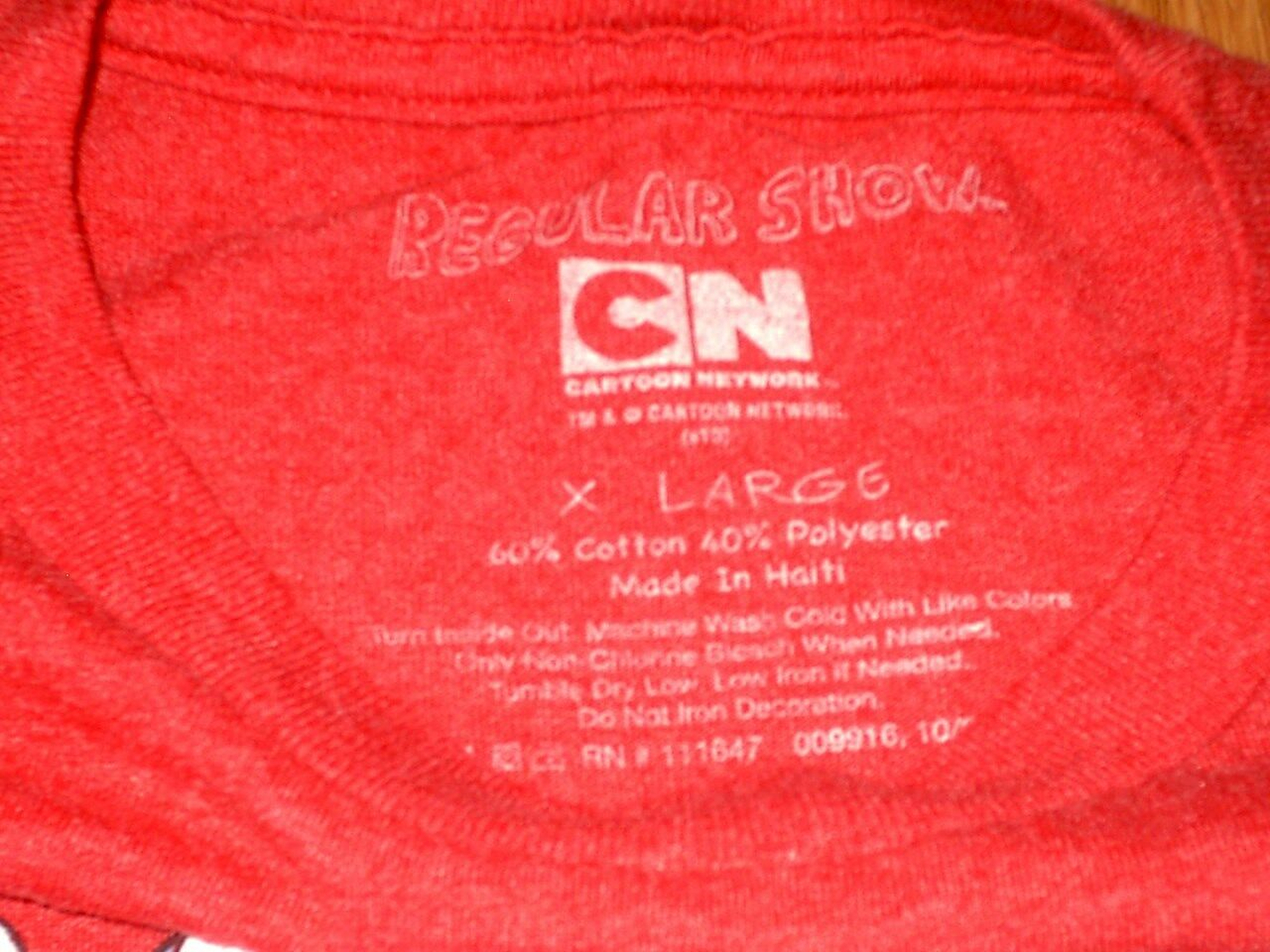 Nwt Boys Cartoon Network Regular Show YEAHUH! Boys Shirt Sz S