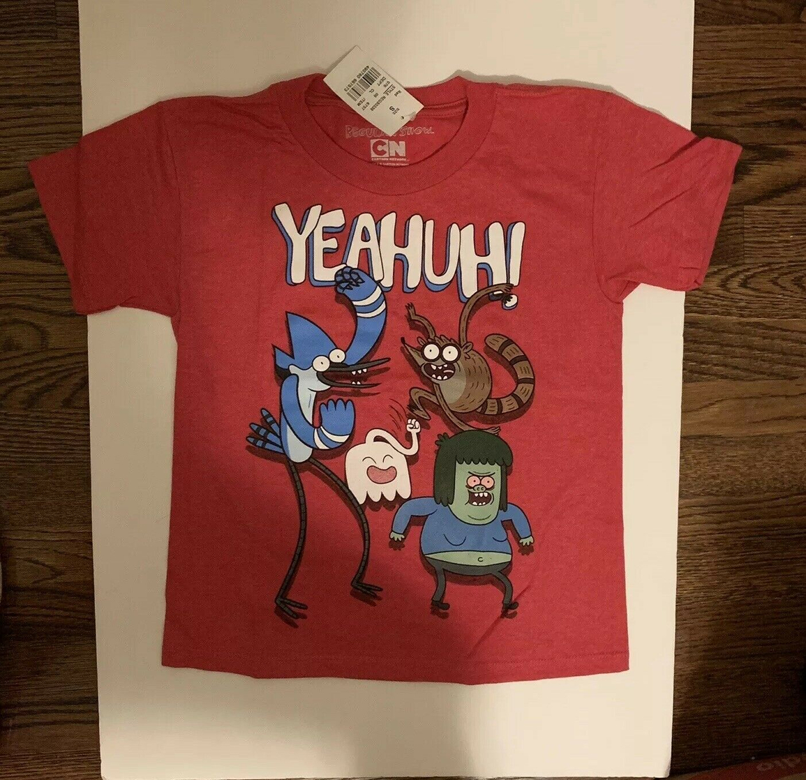 Nwt Boys Cartoon Network Regular Show YEAHUH! Boys Shirt Sz S