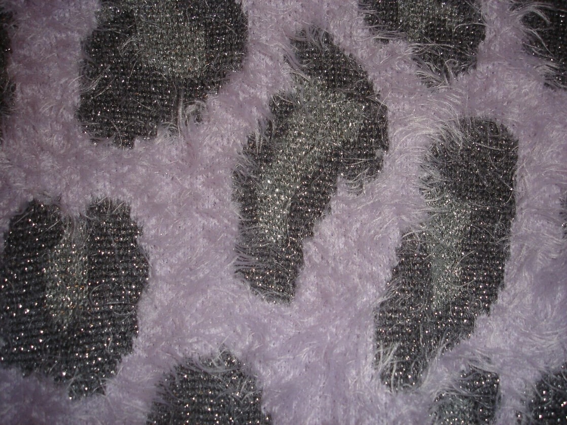Justice fuzzy furry purple leopard print sweater girl's 16