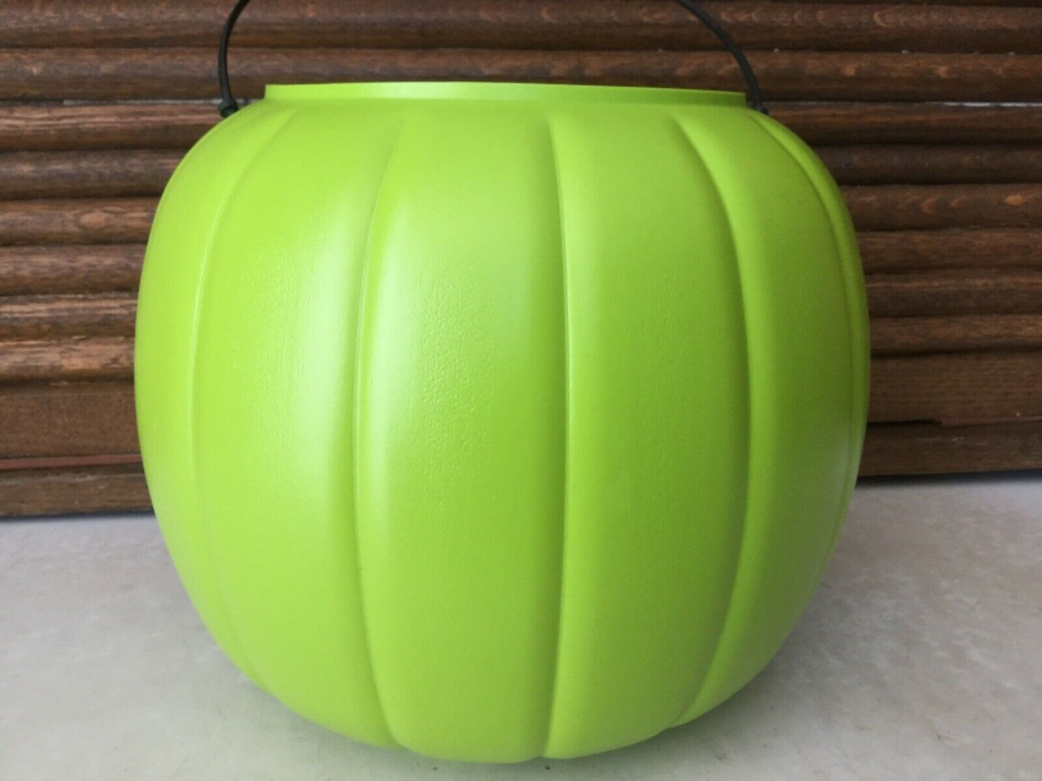 General Foam Plastic Vintage Green Halloween Pumpkin Pail Jack O Lantern Bucket