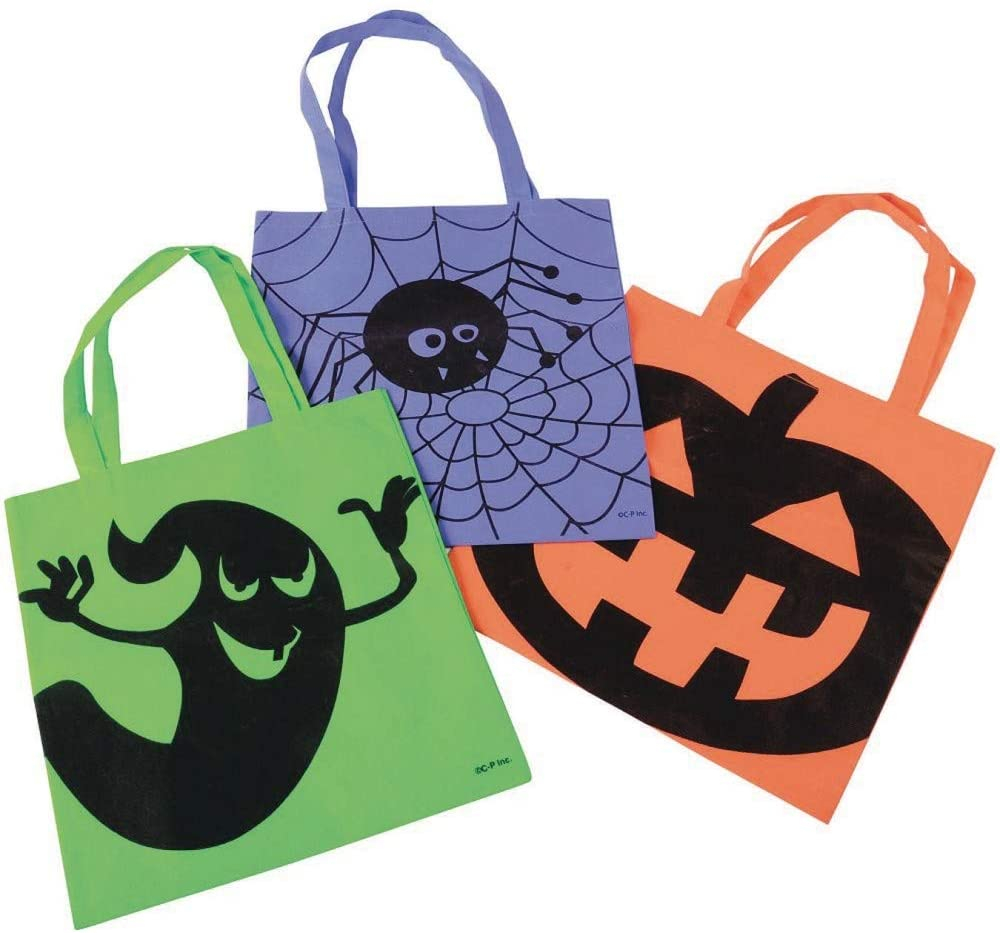 Picture of Assorted Halloween Trick Or Treat Ghost Pumpkin Spider Tote ...