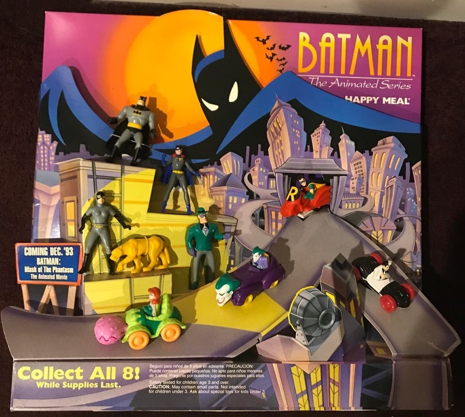 McDonald's Batman Animated Series Happy Meal Toys - Complete Set of 8