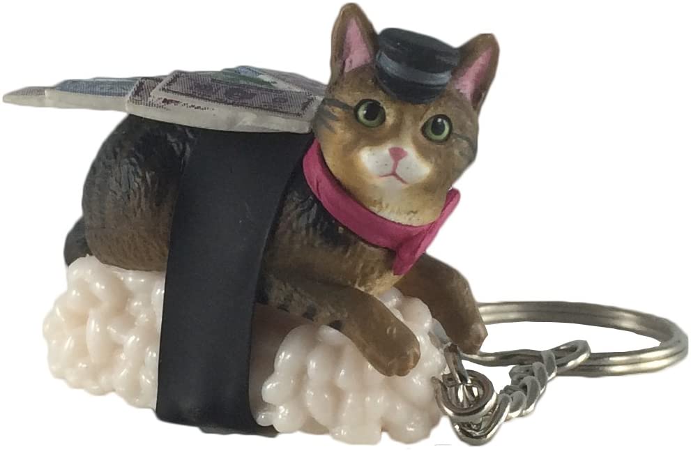 Sushi Cat Clever Idiots Nekozushi Keychain - Blind Box Includes 1 of 5 Collectable Figurines - Authentic Japanese Design Collectable Figurines - (Version 2)