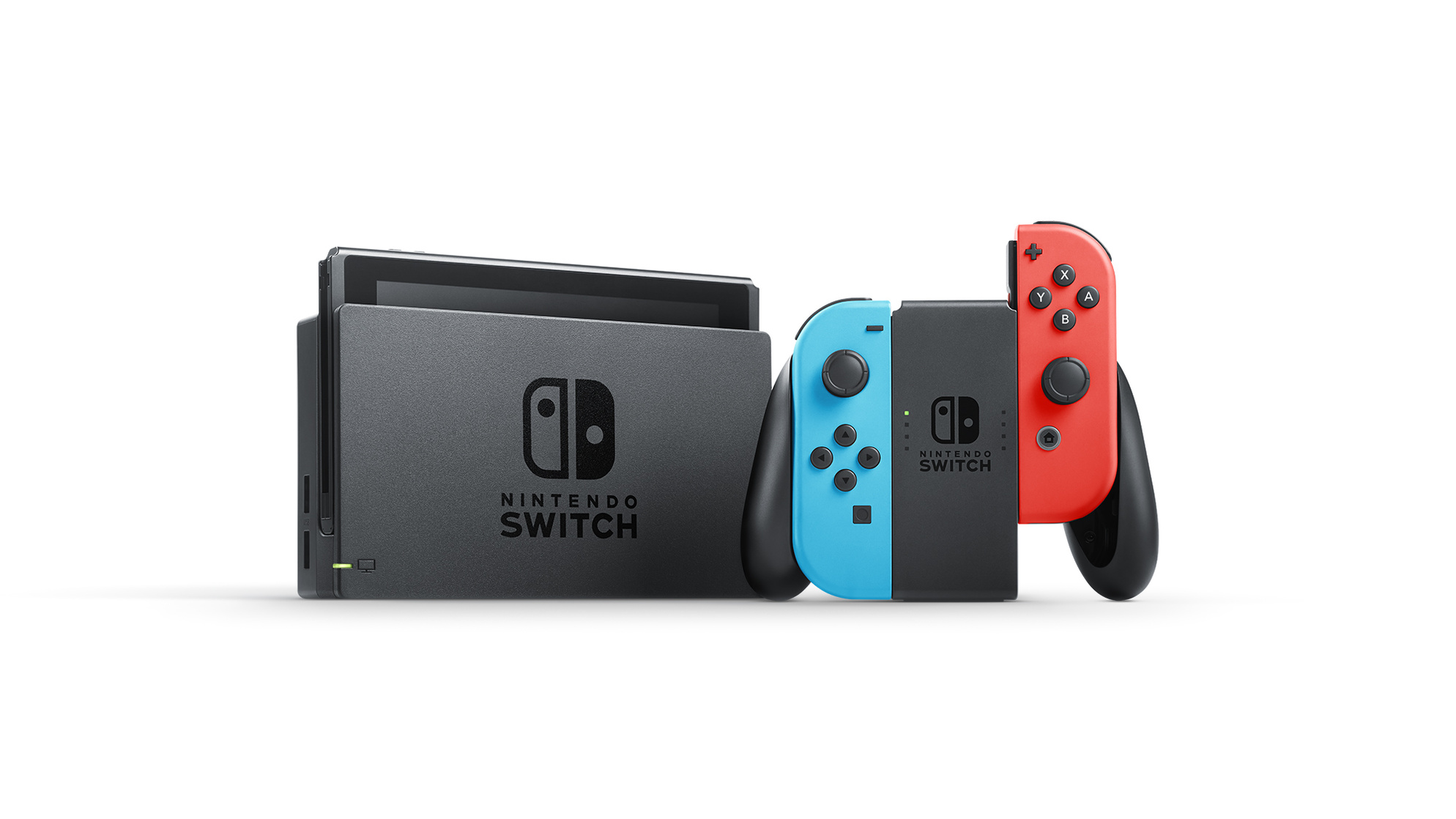 Nintendo Switch™ w/ Neon Blue & Neon Red Joy-Con + 12 Month Individual Membership Nintendo Switch Online + Carrying Case