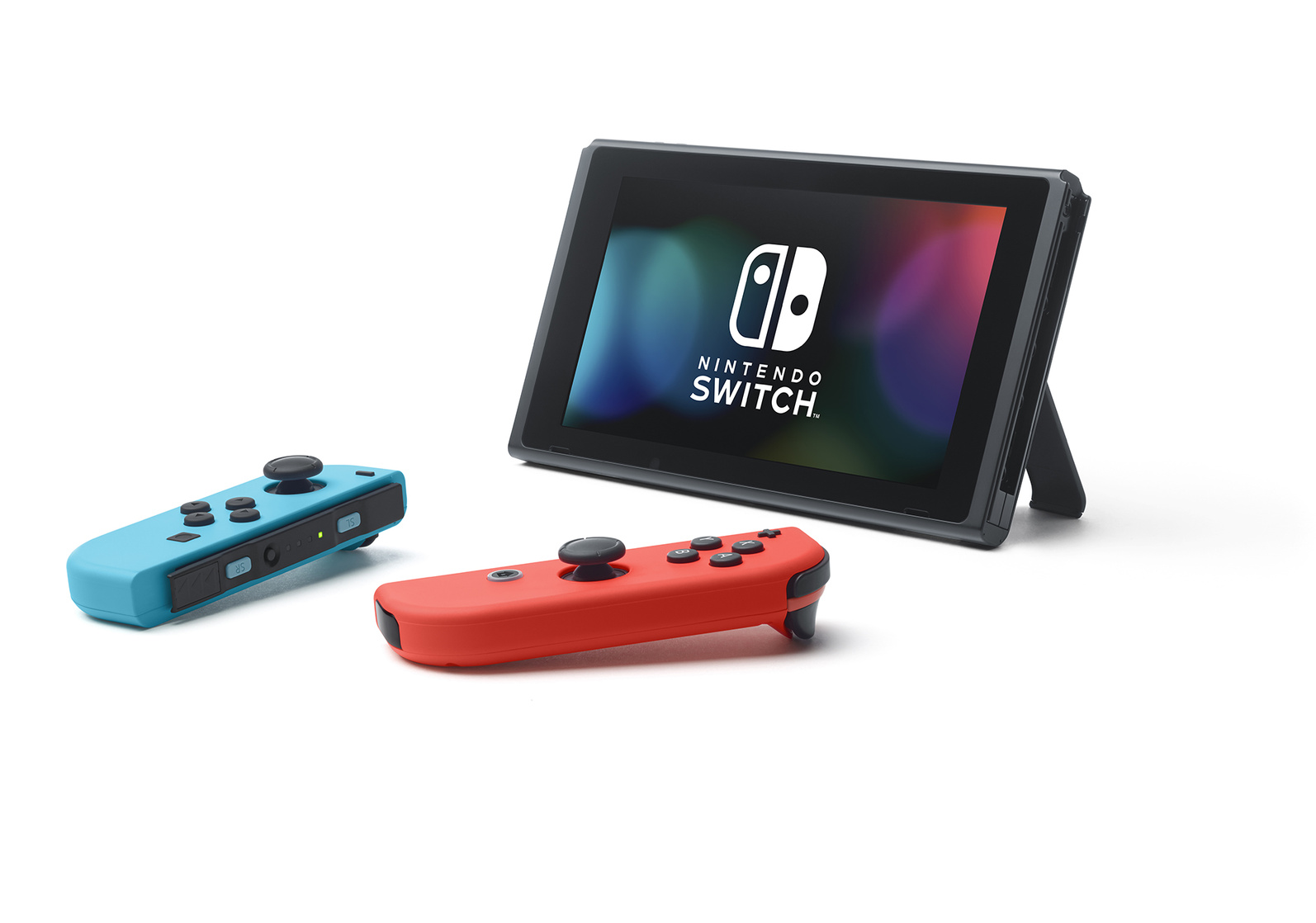 Nintendo Switch™ w/ Neon Blue & Neon Red Joy-Con + 12 Month Individual Membership Nintendo Switch Online + Carrying Case