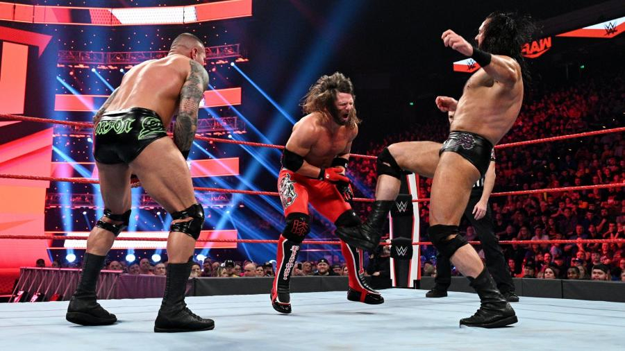 Picture of Drew McIntyre vs. Randy Orton vs. AJ Styles - Triple Threat ...