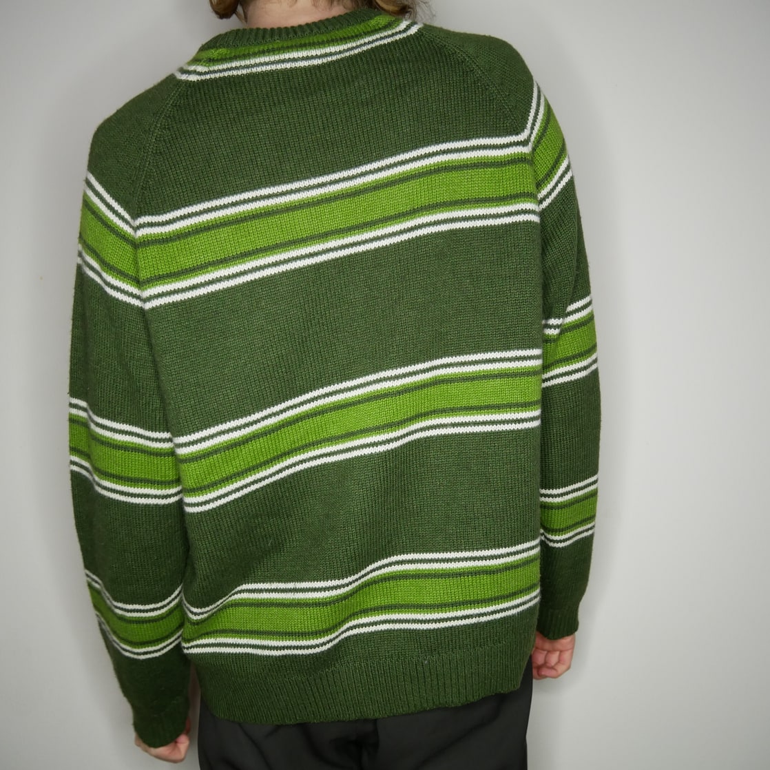 90s grunge striped oversized sweater 