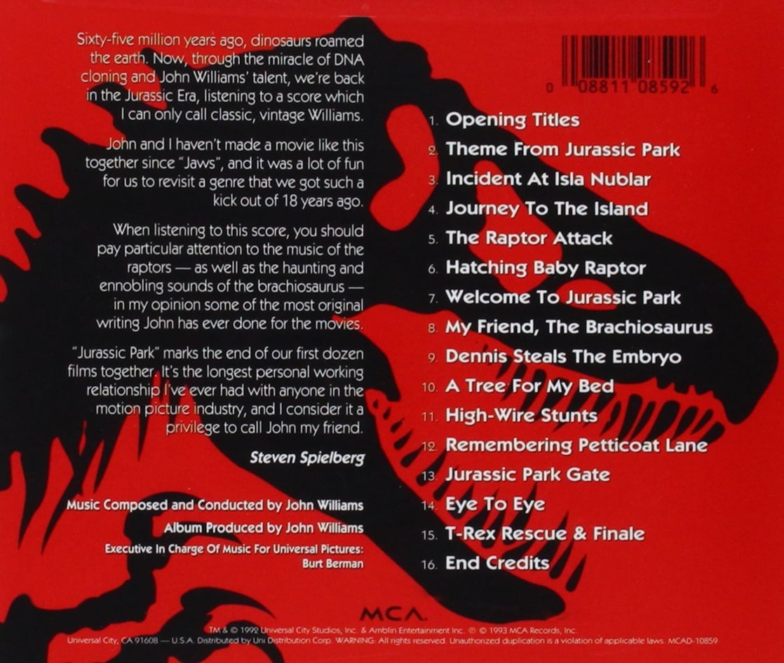 Jurassic Park: Original Motion Picture Soundtrack
