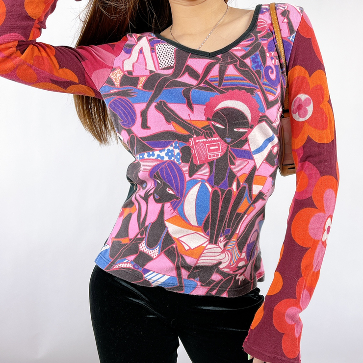 Custo Barcelona Graphic Print Longsleeve (S/M)