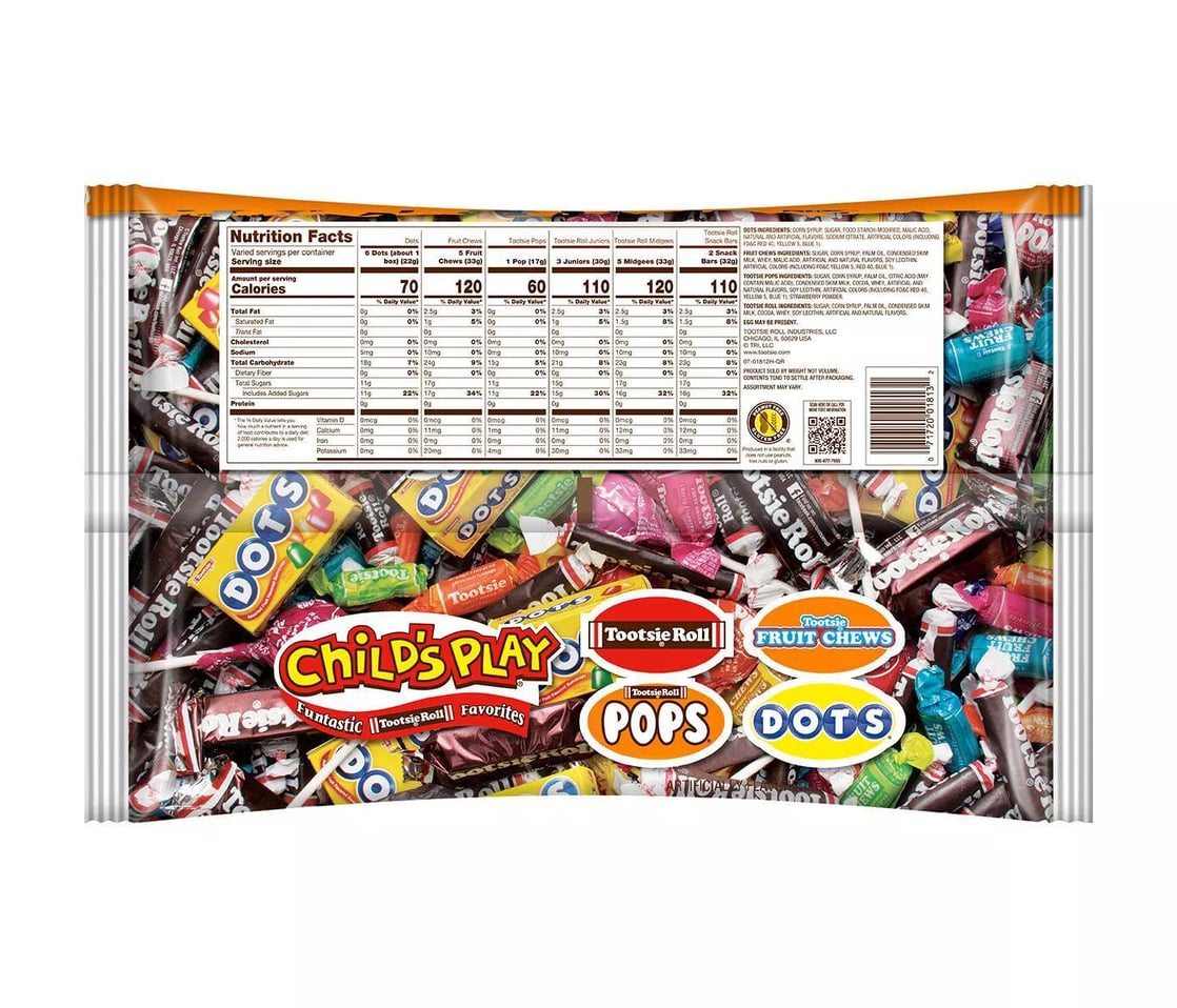 Child's Play Halloween Assorted Chocolate & Candy Bag - 56oz