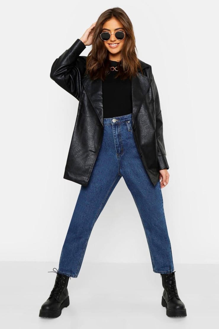 Image of Belted Wrap Faux Leather Jacket | boohoo