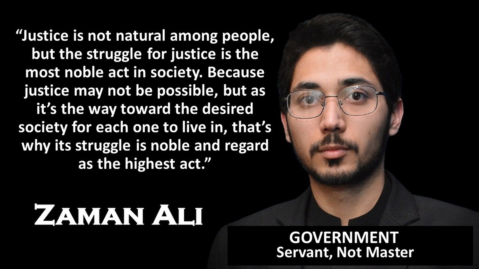 GOVERNMENT Servant, Not Master