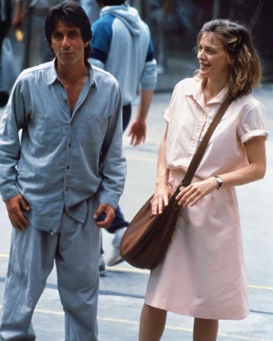 Al Pacino and Michelle Pfeiffer on the set of Fran