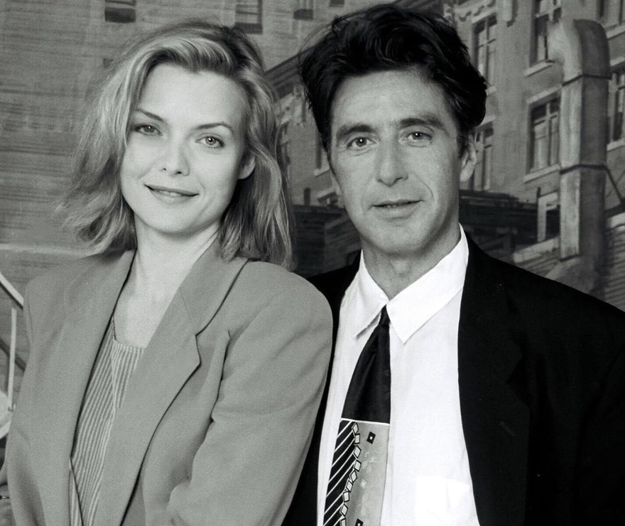 Al Pacino and Michelle Pfeiffer at a press confere