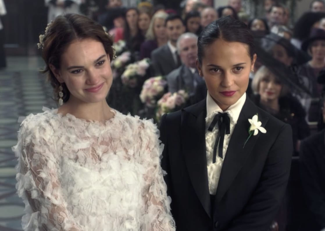 Alicia vikander wedding dress