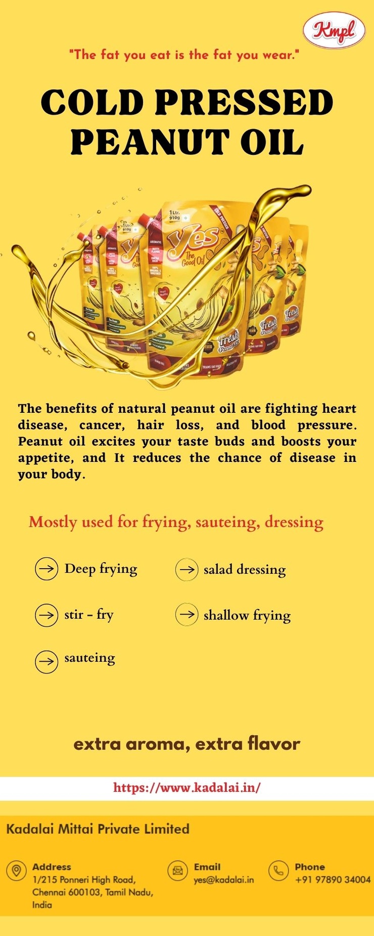 Buy Cold Pressed Peanut Oil in Chennai