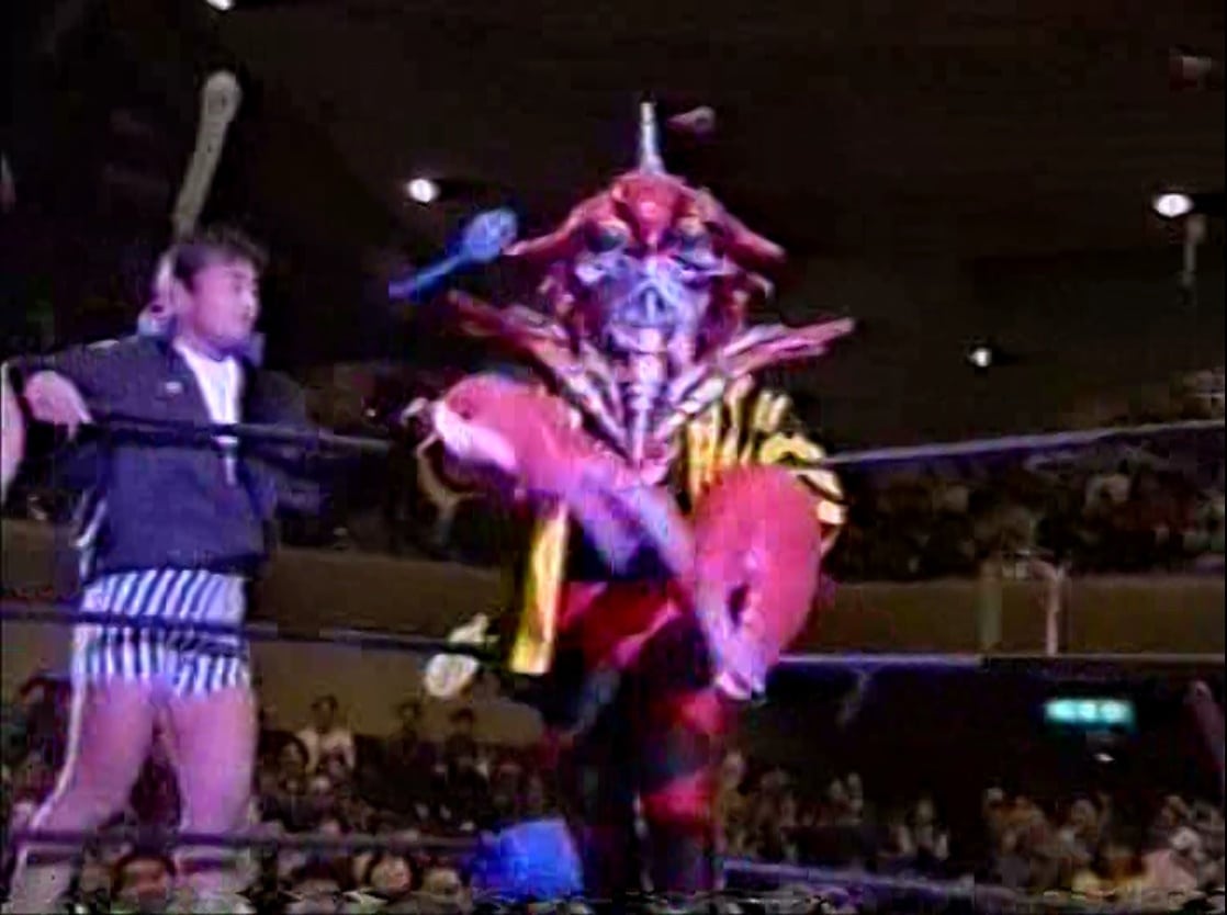 Gran Naniwa, Super Delphin & Taka Michinoku vs. Great Sasuke, Shiryu & Tiger Mask (1996/03/16)