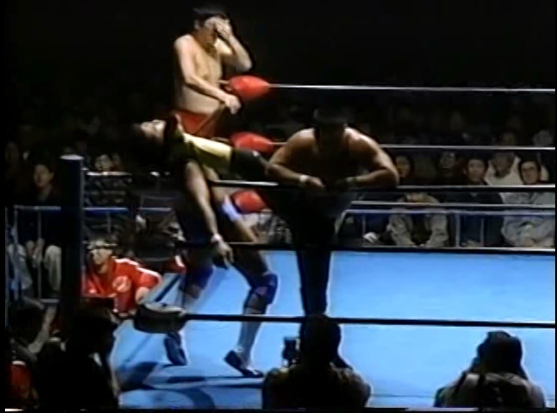 Akira Taue & Toshiaki Kawada vs. Kenta Kobashi & Jun Akiyama (1999/01/07)