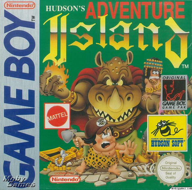 adventure island 2 aliens in paradise gameboy cover