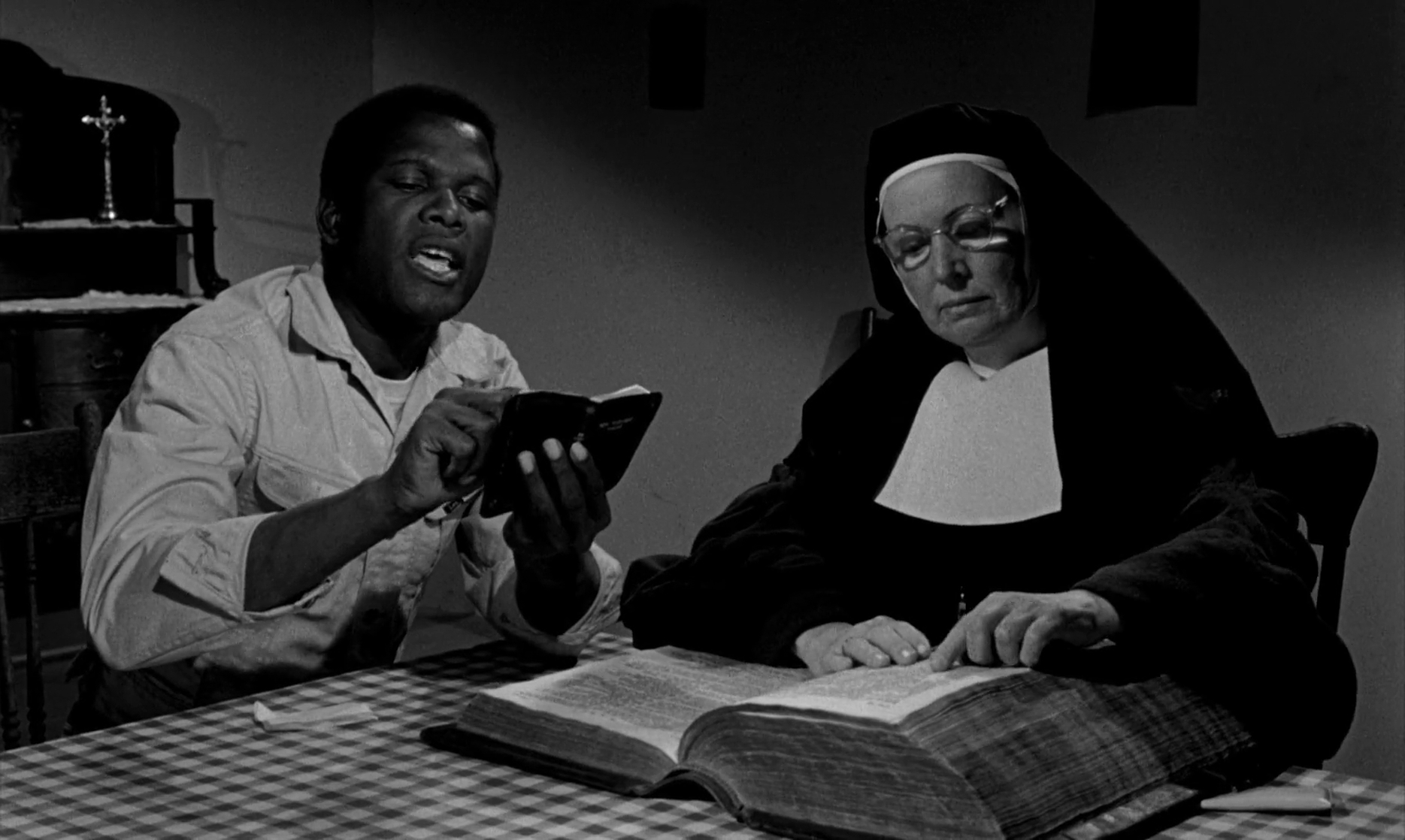 Sidney Poitier and Lilia Skala